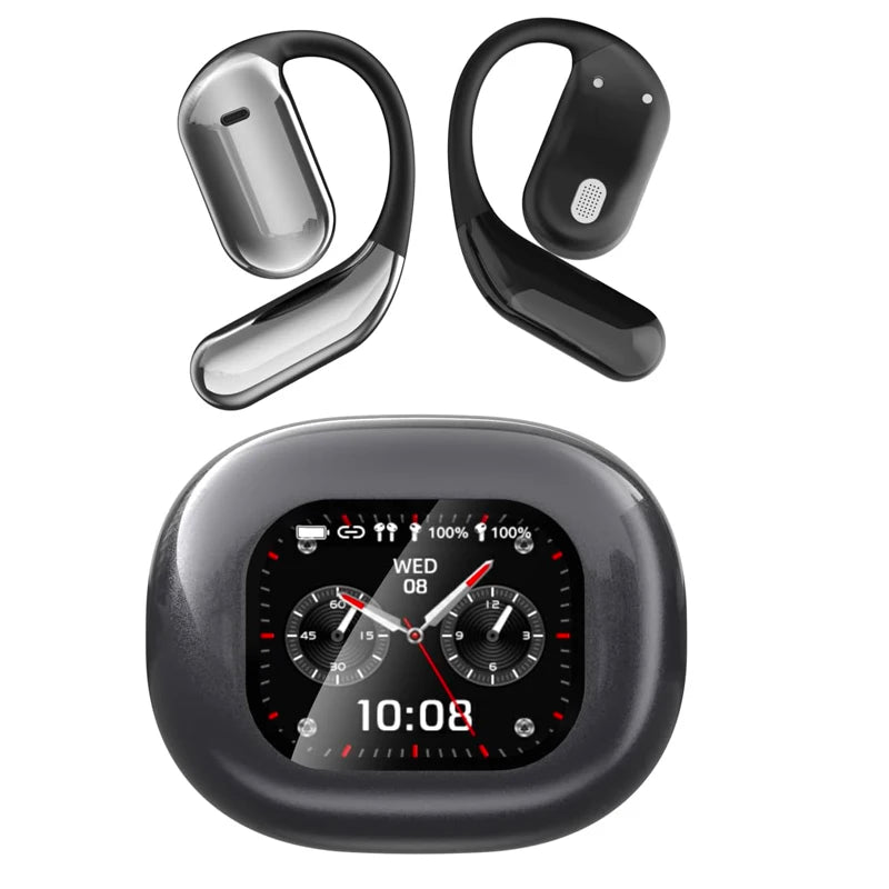 AI Translator Earbuds | Real-Time 144-Language Translation Headphones with LCD Touch Display & Bluetooth 5.3