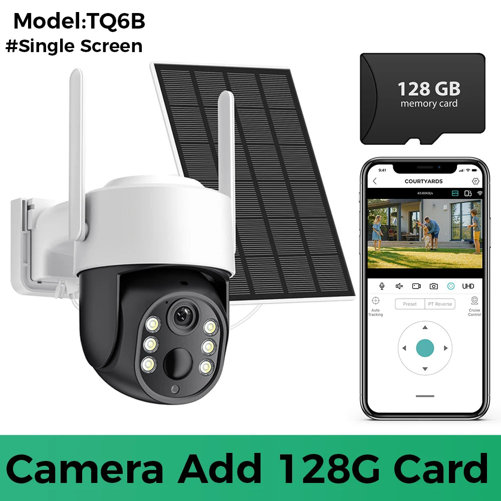 8 MP 4K Ultra HD Solar Wireless Security Camera with Dual Lens & 365-Day Standby