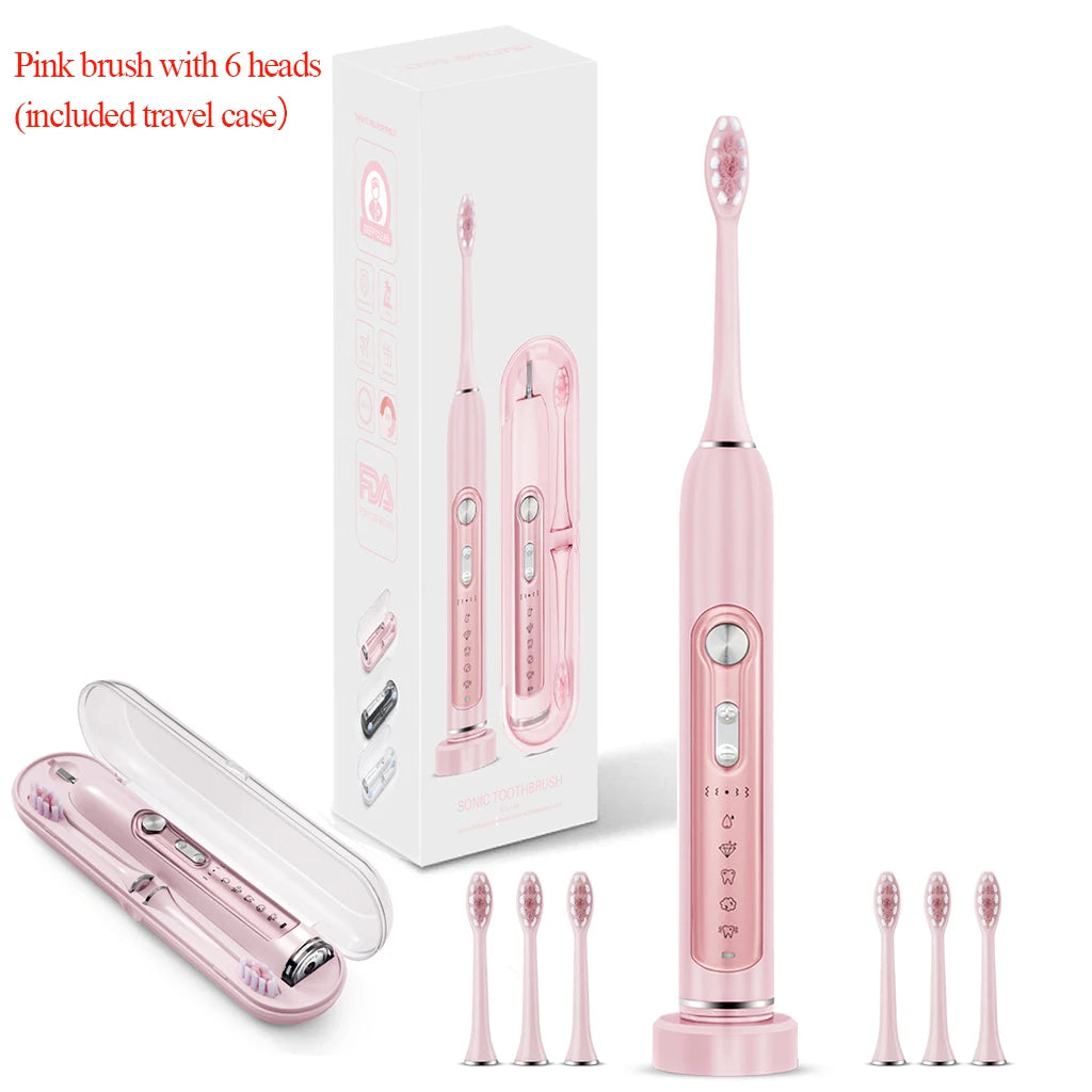 SUBORT S7 Supersonic Electric Toothbrush – Smart Timer, IPX7 Waterproof, Teeth Whitening, Replaceable Heads