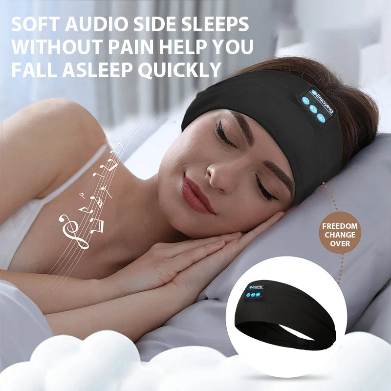 Sports Headband Wireless Bluetooth Headphones - Sleep Music Headband with Build-In Mic, Washable & Rechargeable