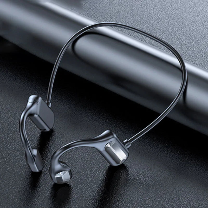 Bone Conduction Bluetooth 5.3 Headphones - IPX8 Waterproof Open-Ear Sports Headset with Mic, Hi-Fi Sound