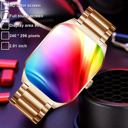 Elegant Smartwatch with HD Display, Bluetooth Calls & Stainless Steel Design