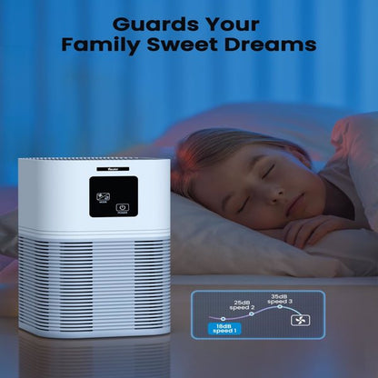 2-in-1 Smart Air Purifier with H13 Filter & Aromatherapy - Desktop Home Air Cleaner