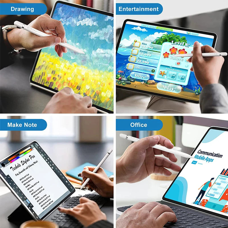 Stylus Pen for iPad – Palm Rejection, Tilt Sensing, Battery Display & OTG Charging