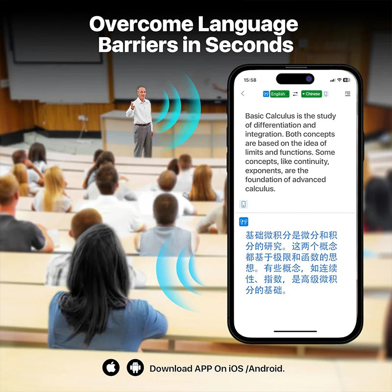 AI Translator Earbuds with LED Display – 144 Languages