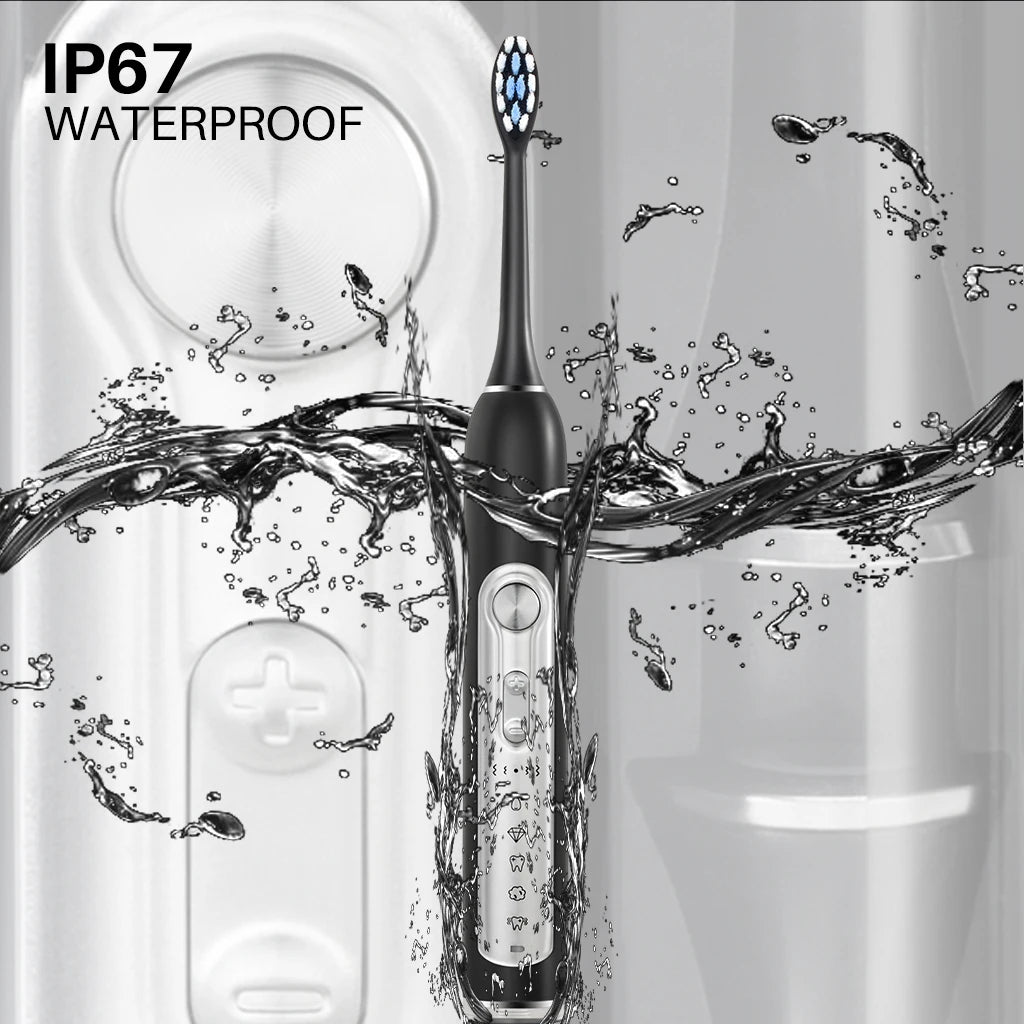 SUBORT S7 Supersonic Electric Toothbrush – Smart Timer, IPX7 Waterproof, Teeth Whitening, Replaceable Heads