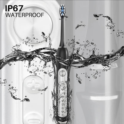 SUBORT S7 Supersonic Electric Toothbrush – Smart Timer, IPX7 Waterproof, Teeth Whitening, Replaceable Heads