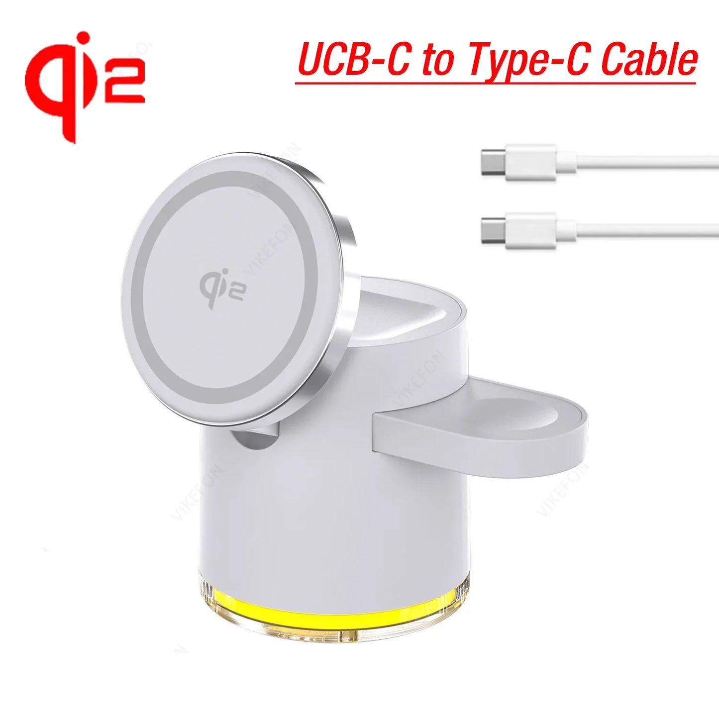3-in-1 Foldable Magnetic Wireless Fast Charger for iPhone 16/15/14/13/12, Apple Watch & AirPods Pro