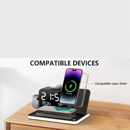 7-in-1 Multifunctional Wireless Charging Station with Smart Display & Night Light