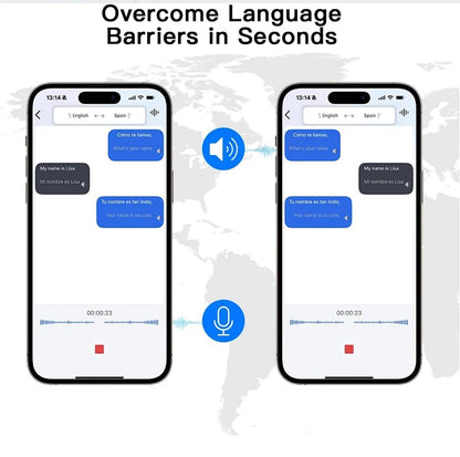 AI Translator Earbuds | Real-Time 144-Language Translation Headphones with LCD Touch Display & Bluetooth 5.3
