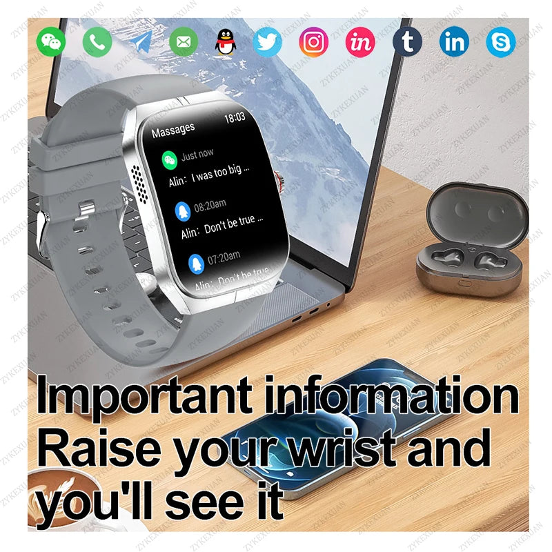 2025 AMOLED NFC Smartwatch with GPS Tracking, Bluetooth Calls & Fitness Sensors| Waterproof Sports Watch for Men and Women