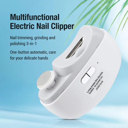 2-in-1 Electric Nail Clipper & Grinder - Portable, Rechargeable, Multifunction Manicure Tool