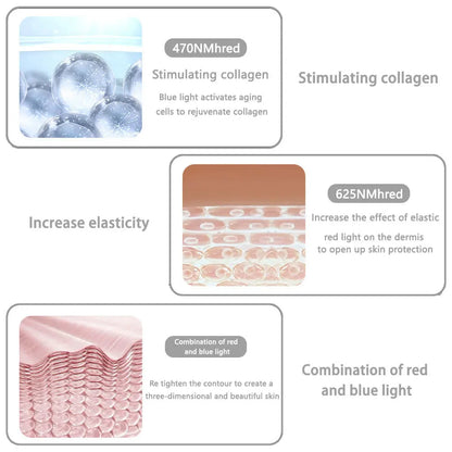 EMS Face Lift Massager with LED Light Therapy & Vibration - Anti-Aging Skin Tightening Device.