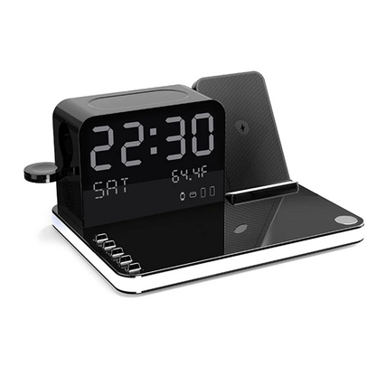 7-in-1 Multifunctional Wireless Charging Station with Smart Display & Night Light