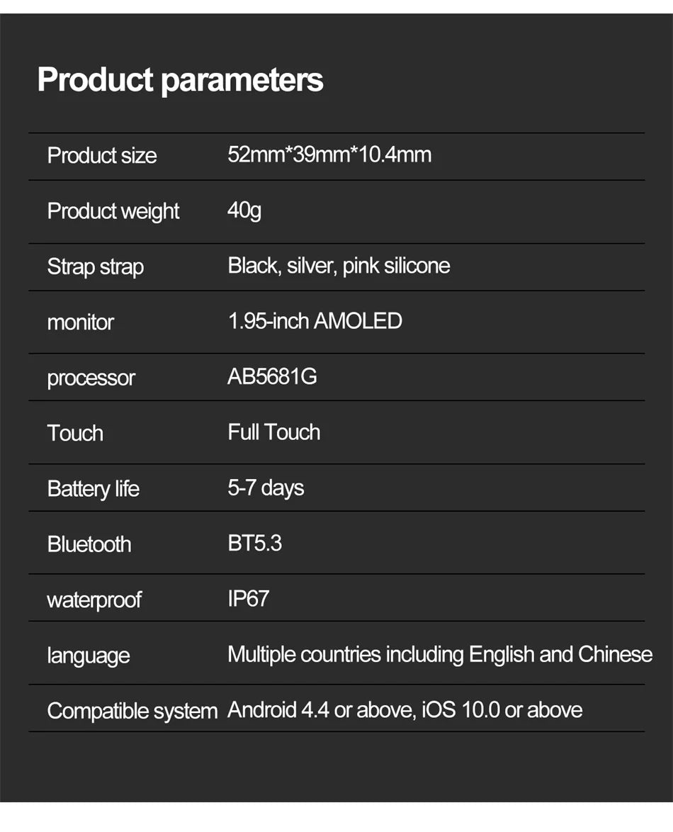 2025 AMOLED NFC Smartwatch with GPS Tracking, Bluetooth Calls & Fitness Sensors| Waterproof Sports Watch for Men and Women