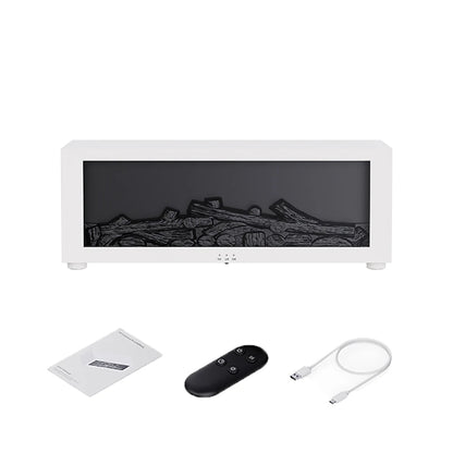 Flame-Effect Aroma Diffuser Humidifier with 7-Color LED & Ultrasonic Mist