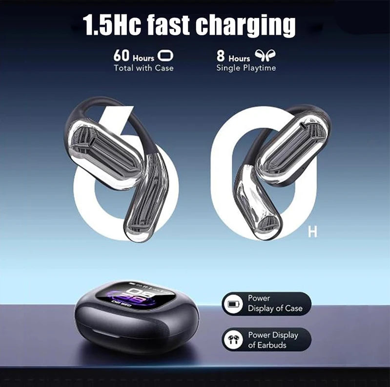 AI Translator Earbuds | Real-Time 144-Language Translation Headphones with LCD Touch Display & Bluetooth 5.3