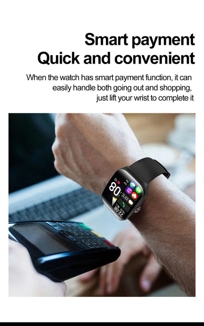 2025 AMOLED NFC Smartwatch with GPS Tracking, Bluetooth Calls & Fitness Sensors| Waterproof Sports Watch for Men and Women
