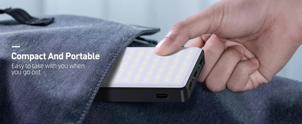 LED Selfie Light – 120 LEDs, Rechargeable Clip-On with Adjustable Brightness & Color Temp
