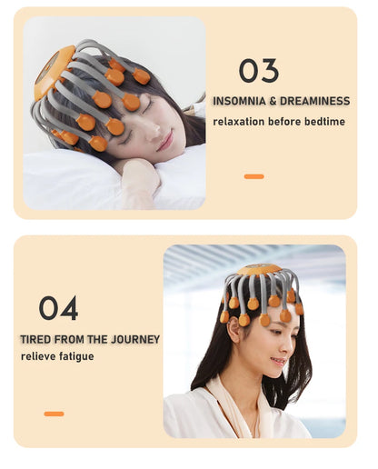 NeuroRelax Octopus Scalp Massager - 20 Head with Red Light Therapy