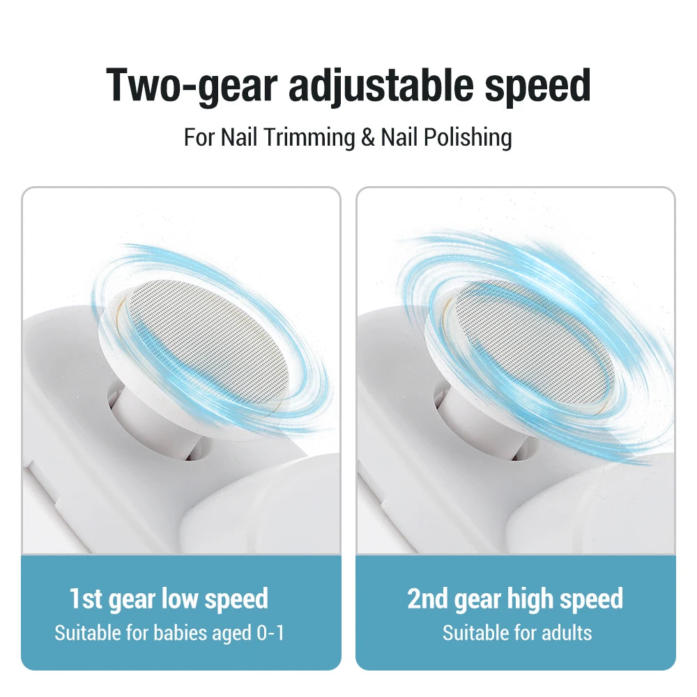 2-in-1 Electric Nail Clipper & Grinder - Portable, Rechargeable, Multifunction Manicure Tool