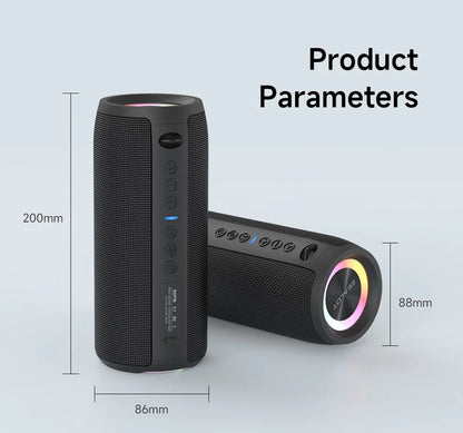 Zealot-S51 Pro 40W High-Power Bluetooth Speaker - Waterproof, RGB Lights, TWS Stereo (Black, Blue, Gray, Camouflage)