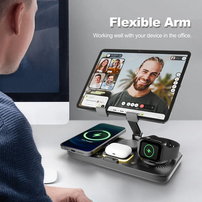 7-in-1 Multi-Device Charging Station for iPad, iPhone, Watches & Air Pods