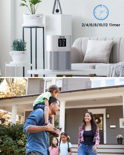 2-in-1 Smart Air Purifier with H13 Filter & Aromatherapy - Desktop Home Air Cleaner