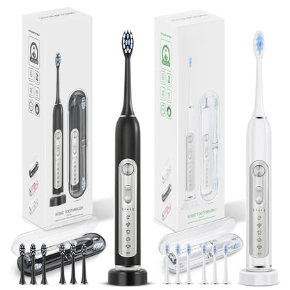 SUBORT S7 Supersonic Electric Toothbrush – Smart Timer, IPX7 Waterproof, Teeth Whitening, Replaceable Heads