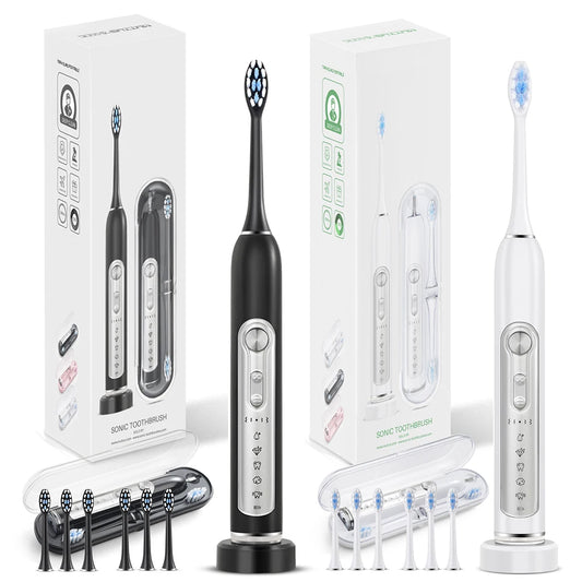 SUBORT S7 Supersonic Electric Toothbrush – Smart Timer, IPX7 Waterproof, Teeth Whitening, Replaceable Heads