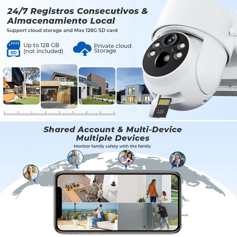 8 MP 4K Ultra HD Solar Wireless Security Camera with Dual Lens & 365-Day Standby