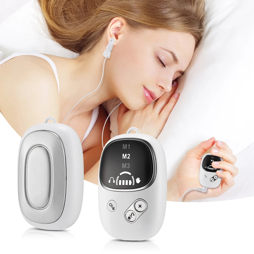 Handheld CES Sleep Aid Device for Insomnia, Anxiety & Stress Relief | Palm Microcurrent Pulse Relaxation Massager