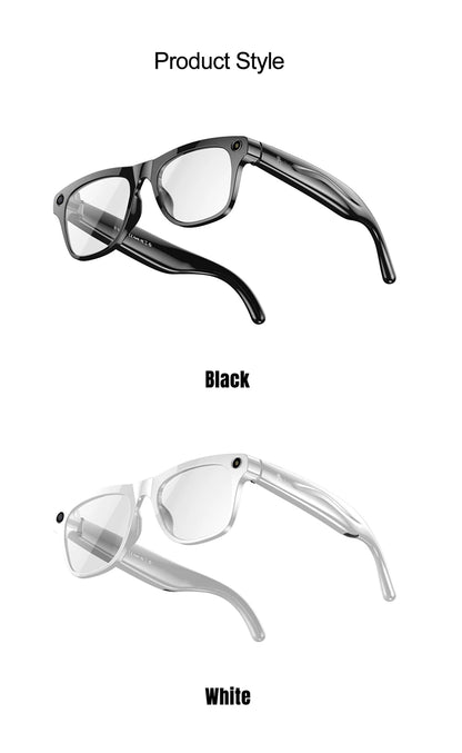 6K HD AI Smart Glasses- Photochromic Bluetooth W/ Voice Assistant, Music, Gaming, Camera & Translation