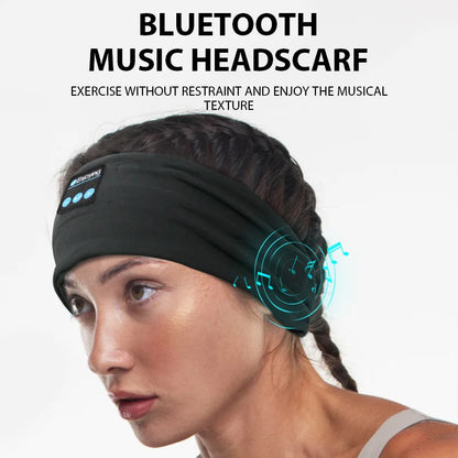 Sports Headband Wireless Bluetooth Headphones - Sleep Music Headband with Build-In Mic, Washable & Rechargeable