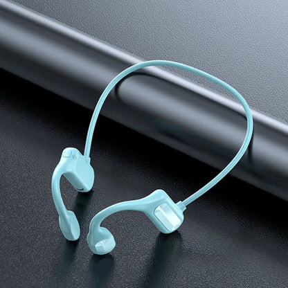 Bone Conduction Bluetooth 5.3 Headphones - IPX8 Waterproof Open-Ear Sports Headset with Mic, Hi-Fi Sound