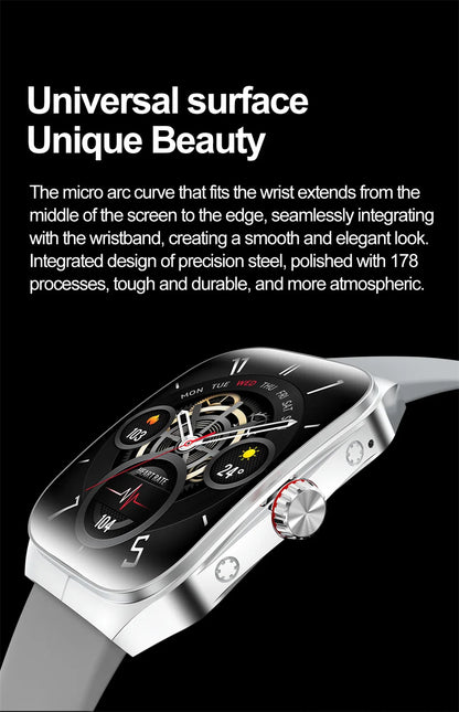 2025 AMOLED NFC Smartwatch with GPS Tracking, Bluetooth Calls & Fitness Sensors| Waterproof Sports Watch for Men and Women