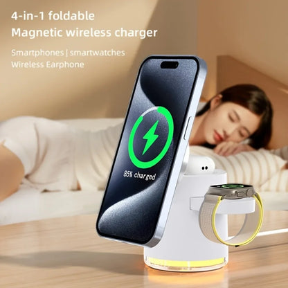 3-in-1 Foldable Magnetic Wireless Fast Charger for iPhone 16/15/14/13/12, Apple Watch & AirPods Pro