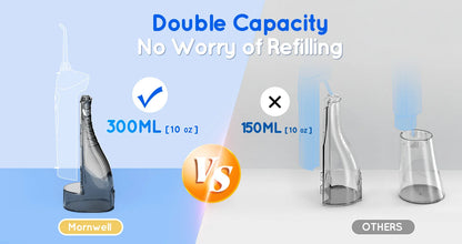 Cordless Portable Water Flosser – 4 Jet Tips, 3 Modes, 300 ml Tank (IPX7 Waterproof)OLD
