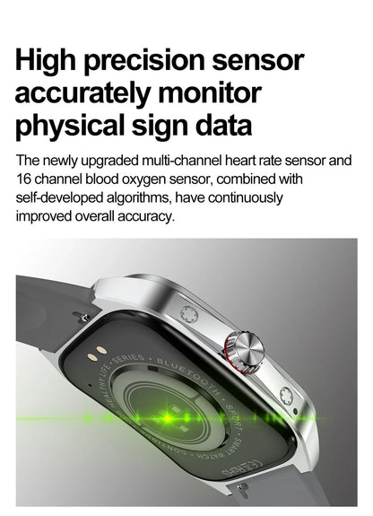 2025 AMOLED NFC Smartwatch with GPS Tracking, Bluetooth Calls & Fitness Sensors| Waterproof Sports Watch for Men and Women