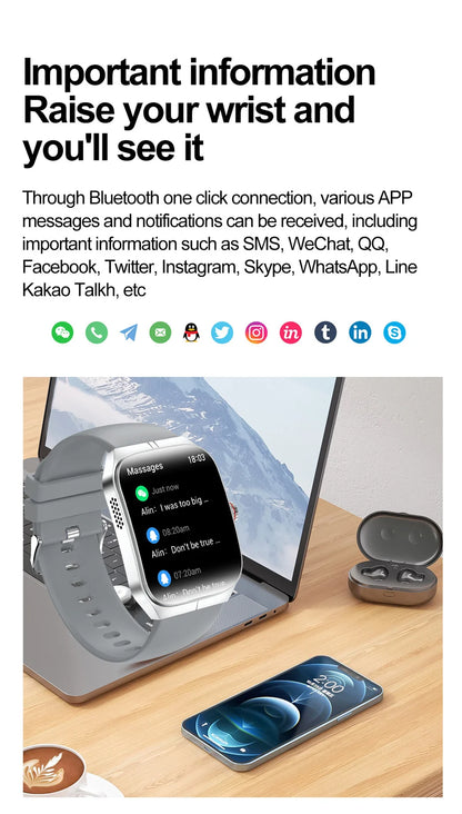2025 AMOLED NFC Smartwatch with GPS Tracking, Bluetooth Calls & Fitness Sensors| Waterproof Sports Watch for Men and Women
