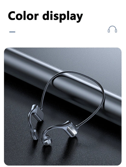 Bone Conduction Bluetooth 5.3 Headphones - IPX8 Waterproof Open-Ear Sports Headset with Mic, Hi-Fi Sound