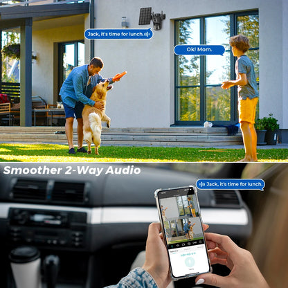8 MP 4K Ultra HD Solar Wireless Security Camera with Dual Lens & 365-Day Standby