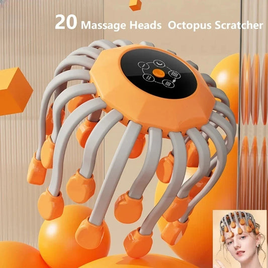 NeuroRelax Octopus Scalp Massager - 20 Head with Red Light Therapy