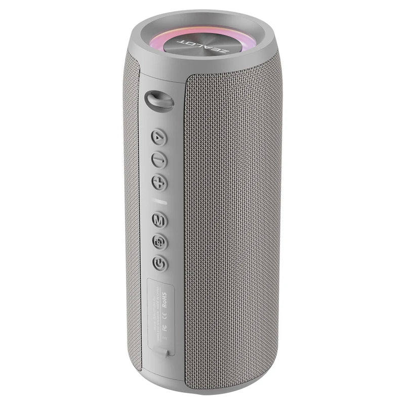 Zealot-S51 Pro 40W High-Power Bluetooth Speaker - Waterproof, RGB Lights, TWS Stereo (Black, Blue, Gray, Camouflage)