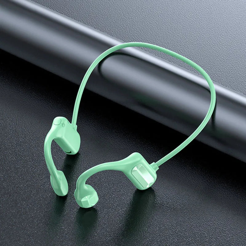 Bone Conduction Bluetooth 5.3 Headphones - IPX8 Waterproof Open-Ear Sports Headset with Mic, Hi-Fi Sound