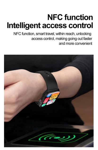 2025 AMOLED NFC Smartwatch with GPS Tracking, Bluetooth Calls & Fitness Sensors| Waterproof Sports Watch for Men and Women
