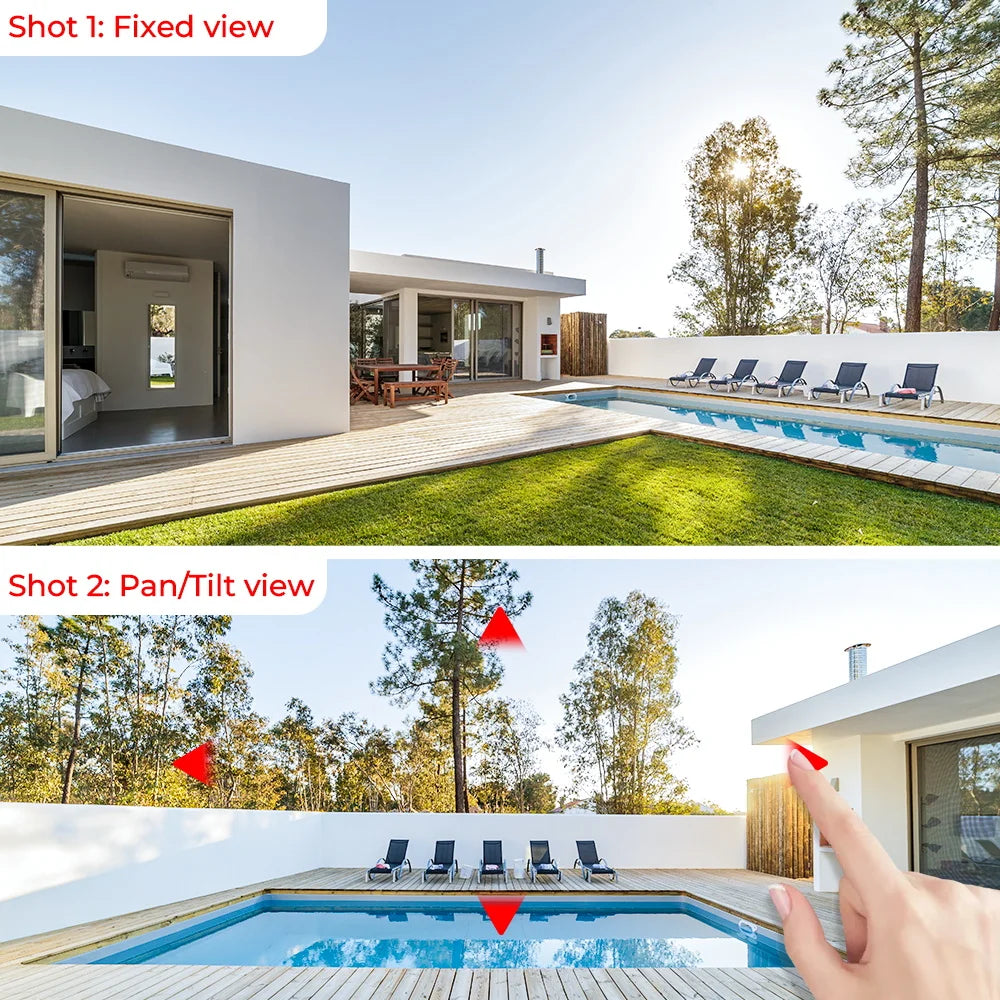 8 MP 4K Ultra HD Solar Wireless Security Camera with Dual Lens & 365-Day Standby