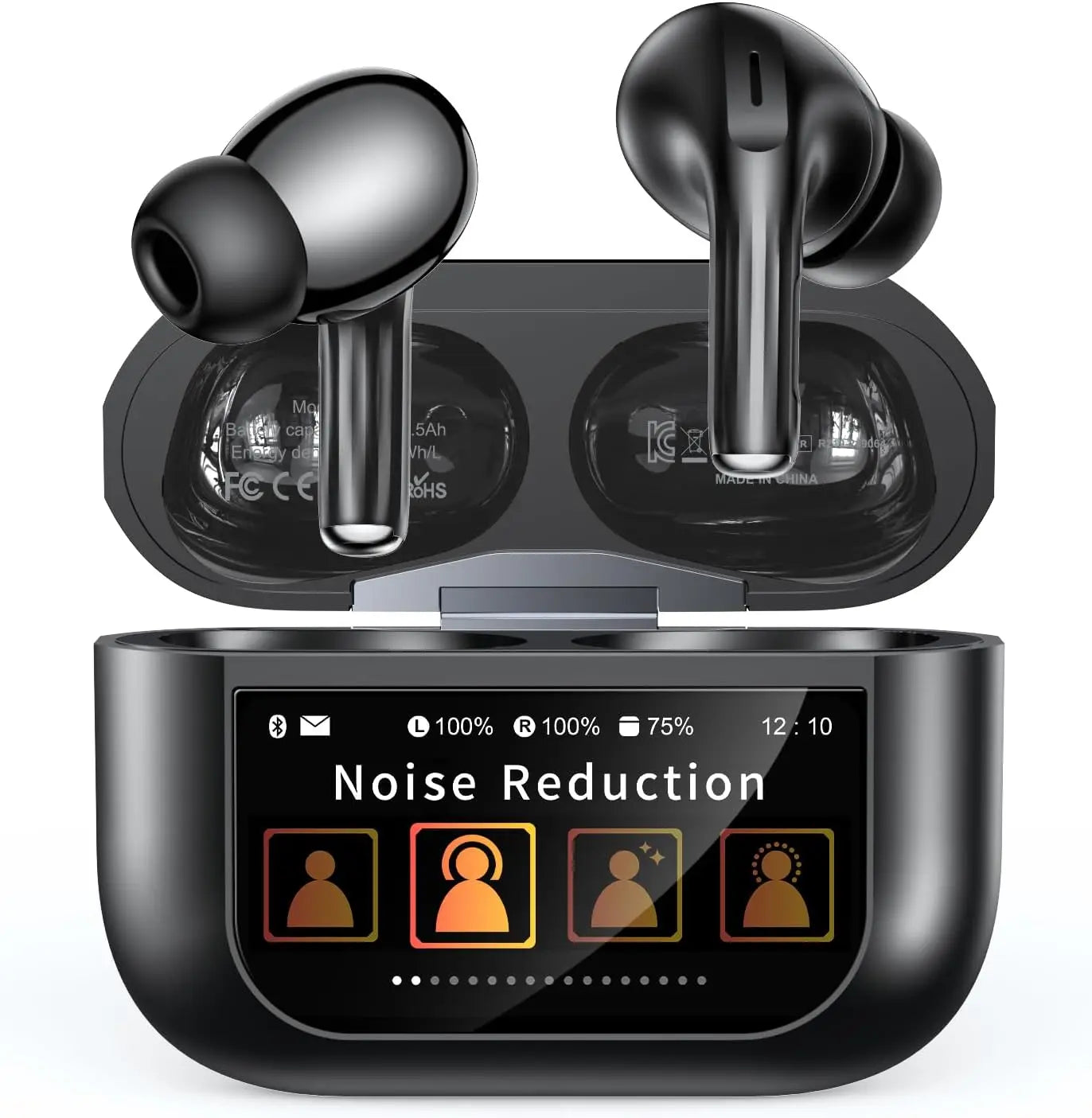 AI Translator Earbuds with LED Display – 144 Languages