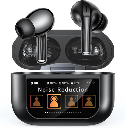 AI Translator Earbuds with LED Display – 144 Languages