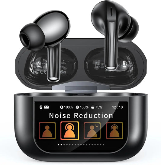 AI Translator Earbuds with LED Display – 144 Languages